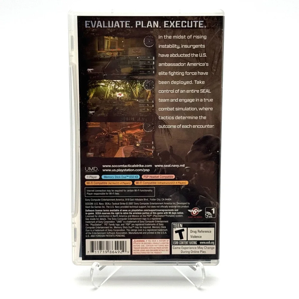 SOCOM US Navy‎ Seals Tactical Strike PSP CIB Sony PlayStation Portable Game